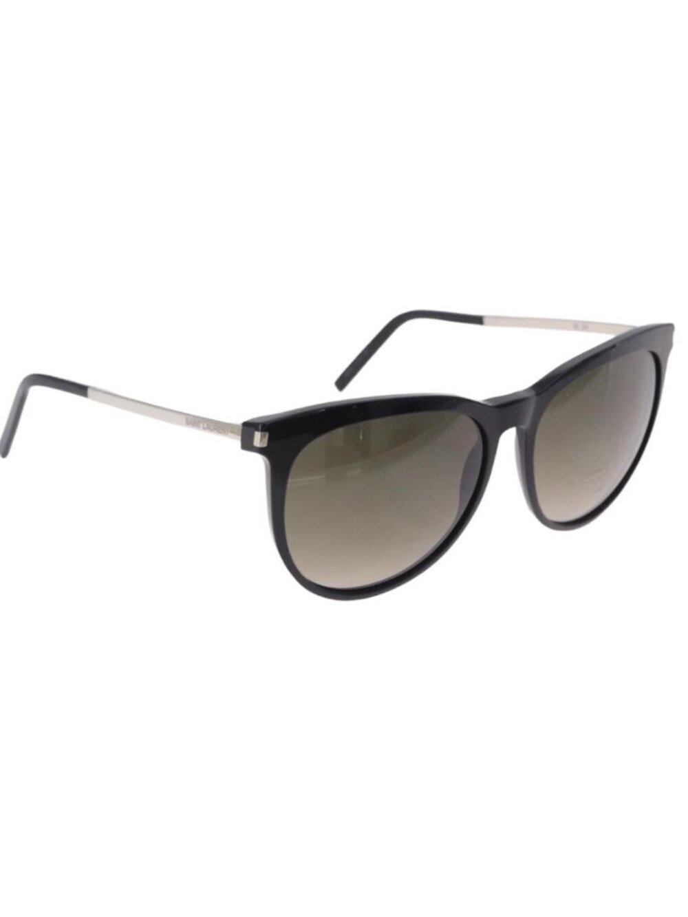 SAINT LAURENT Sunglasses Plastic Black Silver